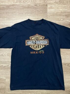 Harley-Davidson Navy Short-Sleeve Mexico Logo Tee